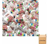 Love Hearts Mini Rolls Sweets Bulk Pack 100 Count - Retro Candy Rolls, Individually Wrapped, Party Bag Fillers, Wedding Favours, Pick & Mix Treats