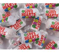 Love Hearts mini rolls Sweets ideal party bag/favour box filler nice as edible confetti (3 PACK SIZES to choose from 20's 50's & 100's) valentines wedding (100)