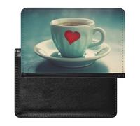 Love Hearts on Cup Passport Cover Protector Rfid Blocking Passport Holder Id Card Holder Secure Travel Wallet Organizer for Passport Tickets Credit Cards, style, One Size