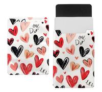 Love Hearts Pattern Laptop Sleeve 13.8x10.2in Laptop Case Bag Dutch Celvet Lining Computer Bag Cover