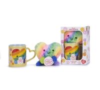 Posh Paws Mug & Plush Gift Set Swizzels Love Hearts Arty The Big Hearty 'Love is Love' 11oz Yellow