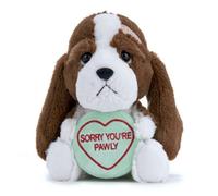 Love Hearts Sorry Youre Pawly Dog Plush18Cm 7Inch - Dark Brown