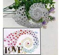 Love Hearts Vortex Frame Metal Die Cuts Cutting Dies Paper Cards Cutting Dies Cut Stencils for DIY Embossing Card Making Book Tags Decorative Paper Dies Scrapbooking