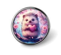 Love Hedgehog Round Badge Cute Brooch Pins Button Badges for Backpack Jackets Hats Decor