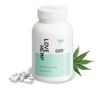 Love Hemp Capsules 60Pieces 600mg/Medium Strength 10mg per Tablet Made in UK- CBD Supplements with MCT Oil, Vegan & Gluten-Free CBD Capsules, Natural Daily Health Hemp Extract for Relaxation & Comfort