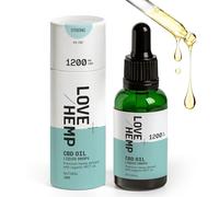 Love Hemp CBD Oil Drops 30ml 1200mg Made in UK Natural/High Strength - CBD Oil for Sleep with MCT, Vegan & Gluten-Free, THC Free, Natural Daily Health Hemp Extract, Anxiety Relief for Adults