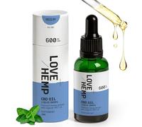 Love Hemp CBD Oil Drops 30ml 600mg Made in UK Peppermint/Medium Strength - CBD Oil for Sleep with MCT, Vegan & Gluten-Free, THC Free, Natural Daily Health Hemp Extract, Anxiety Relief for Adults