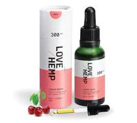 Love Hemp Mild Strength Wild Cherry Flavour Oral Liquid Drops - 30ml, 300mg | Premium Hemp with MCT Coconut Oil, Vegan & Gluten Free