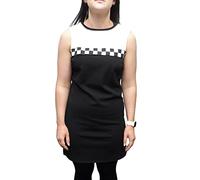 Love Her Madly LHM Ladies Retro Ska Checkerboard Dress (14, Black/White)