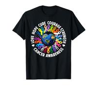 Love Hope Cancer Awareness Warriors Survivors All Ribbons T-Shirt