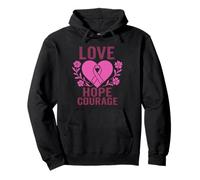 Love Hope Courage Awareness Ribbon Pullover Hoodie