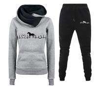 Love Horse/Heart 3D Printed Women's Hoodie and Joggers Tracksuit Winter Autumn 2 Piece Cool Streetwear