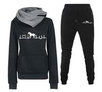 Love Horse/Heart 3D Printed Women's Hoodie and Joggers Tracksuit Winter Autumn 2 Piece Cool Streetwear