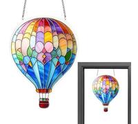 Love Hot Air Balloon Flat Pendant, Acrylic Pendant Hanging, Weatherproof Outdoor Charm, Vibrant Colors, Shatter-Resistant Material, 1x, For Cabinet Indoor Garden Yard Door Birthday Party Wedding