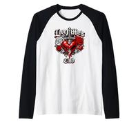 Love Hurts Club Gothic Emo Design Raglan Baseball Tee