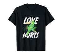 Love Hurts Parrot Biting Finger Funny Bird Humor Tee T-Shirt