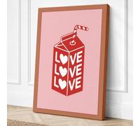 Love in a Carton Canvas Wall Art Print 18x12 Inch
