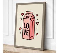 Love in a Carton Canvas Wall Art Print 18x12 Inch