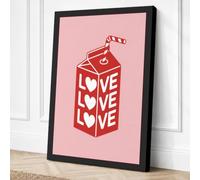 Love in a Carton Canvas Wall Art Print 18x12 Inch