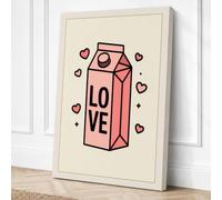 Love in a Carton Canvas Wall Art Print 36x24 Inch