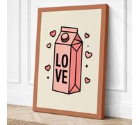 Love in a Carton Modern Canvas Wall Art Print 18x12 Inch (46 x 30 cm)