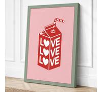 Love in a Carton Modern Canvas Wall Art Print 36x24 Inch (91 x 61 cm)