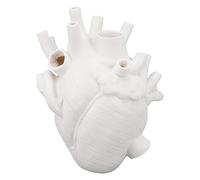 Love In Bloom Heart Vase - Black/White Anatomical Resin Vase for Modern Home Decoration