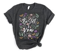 Love in Faith | Be Still Vintage Short Sleeve T-Shirt | Graphic Print Christian Tee | Cotton Poly Blend | Unisex Fit, Heather Charcoal, XX-Large
