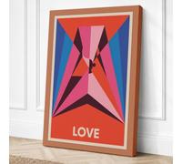Love in Motion Art Deco Canvas Wall Art Print 18x12 Inch (46 x 30 cm)