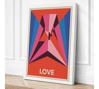 Love in Motion Art Deco Canvas Wall Art Print 18x12 Inch (46 x 30 cm)