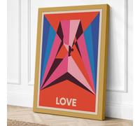 Love in Motion Art Deco Canvas Wall Art Print 18x12 Inch (46 x 30 cm)