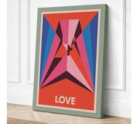 Love in Motion Art Deco Canvas Wall Art Print 30x20 Inch (76 x 51 cm)