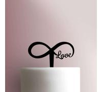 Love Infinity Acrylic Cake Topper 3mm Thick Premium Laser Cut Cake Decoration for Birthday, Wedding, Baby Shower & Party Cakes Durable Reusable