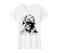 Love is a Battlefield Soldier Blackwork Value Graphic T-Shirt