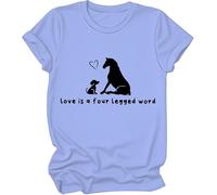 Love is A Four Legged Word Shirt, Love is A Four Legged Word T-Shirt, Funny Shirts for Women Man Carolina Blue