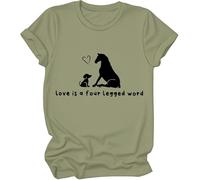 Love is A Four Legged Word Shirt, Love is A Four Legged Word T-Shirt, Funny Shirts for Women Man Green