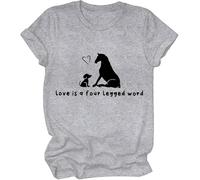 Love is A Four Legged Word Shirt, Love is A Four Legged Word T-Shirt, Funny Shirts for Women Man Grey