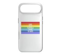 Love Is A Terrible Thing To Hate Rainbow Flag Gay Pride Case for iPhone Air