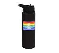 Love is A Terrible Thing to Hate Rainbow Flag Gay Pride Stainless Steel Insulated Water Bottle