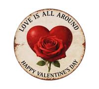LOVE IS ALL AROUND Metal Tin Sign Plaque