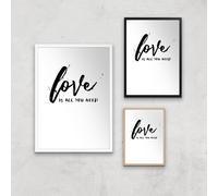 Love Is All You Need Art Print - A3 - Black Frame