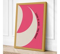 Love Is All You Need Canvas Wall Art Print 36x24 Inch (91 x 61 cm)
