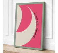 Love Is All You Need Canvas Wall Art Print 36x24 Inch (91 x 61 cm)
