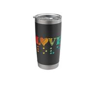 Love is Blind Braille Visually Impaired Blindness Awareness Stainless Steel Insulated Tumbler