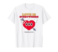 Love is Everywhere Valentine Forever (Funny Heart Graphic) T-Shirt