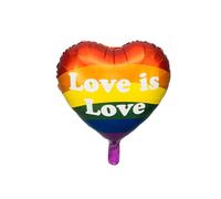Love is Foil Heart Balloon, Engagement Foil Balloon, Pride, Wedding Foil Balloon, Rainbow Party Balloon Decoration Helium or Air