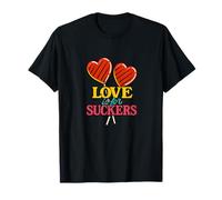 Love Is for Suckers Candy Heart Lollipop Anti-Valentine’s T-Shirt