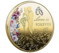Love is Forever Commemorative Coin Multi-Language Love Lucky Coin Souvenir Collection Art Gift for Lover, Wife, Husband, Couple, Valentine's Day