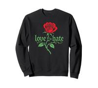 Love is Greater than Hate Love > Hate Red Rose Sweatshirt