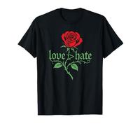 Love is Greater Than Hate Love > Hate Red Rose T-Shirt